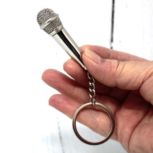 MICROPHONE Keyring with SECRET MESSAGE Compartment